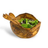 Olive Wood Salad Serving Set
